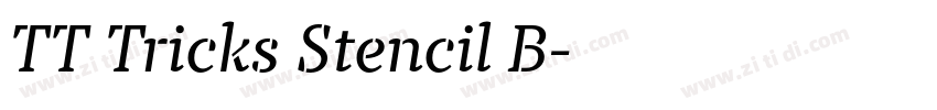 TT Tricks Stencil B字体转换 TT Tricks Stencil B字体转换